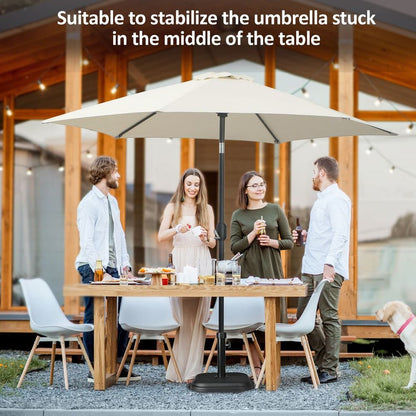 11kg Concrete Garden Parasol Base, Square Outdoor Table Umbrella Stand Holder