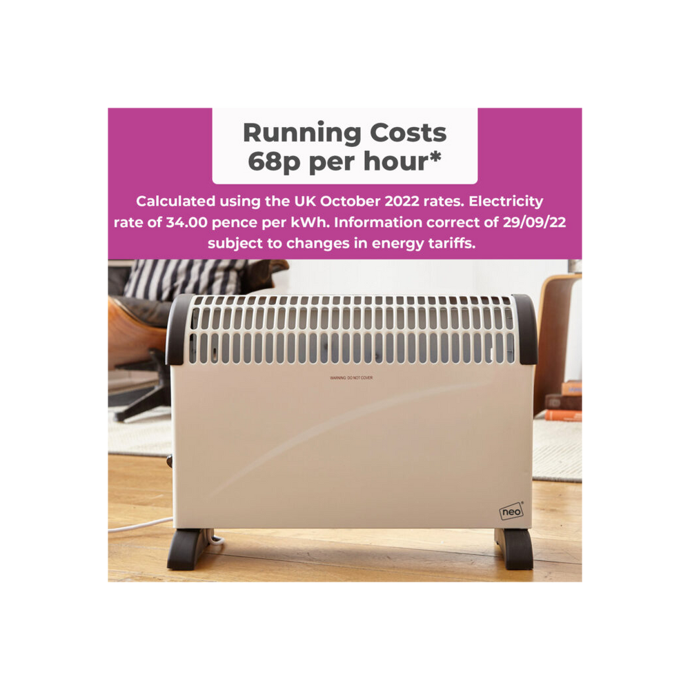 Neo Free Standing Radiator Convector Heater  3 Heat Settings