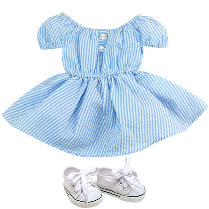 18 Inch Baby Doll "Sophia" Blue Dress & Shoes 18'' Doll