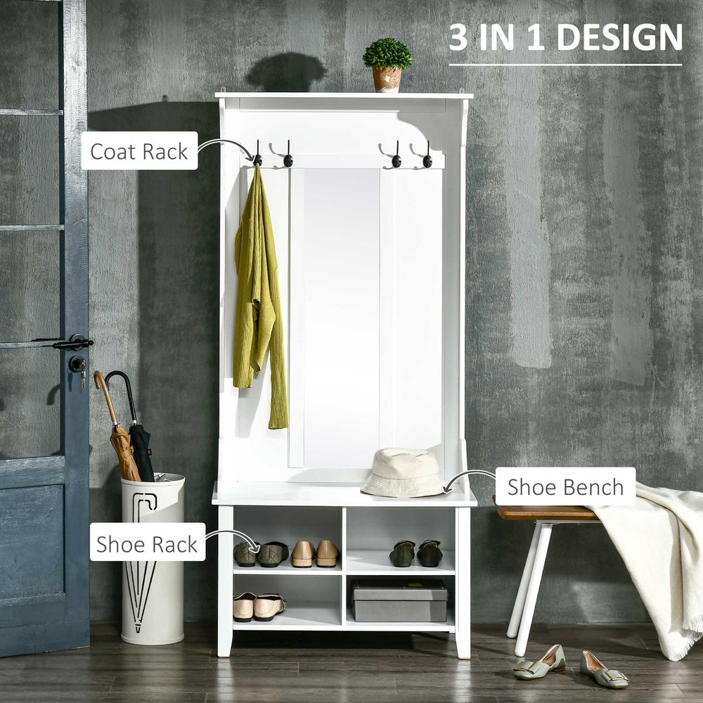 Mirror Cabinet, 80Lx40Wx170H cm-White