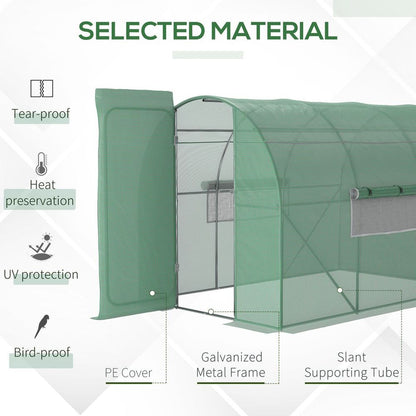 3 x 2M Reinforced Walk-in Polytunnel Garden Greenhouse Steel Frame