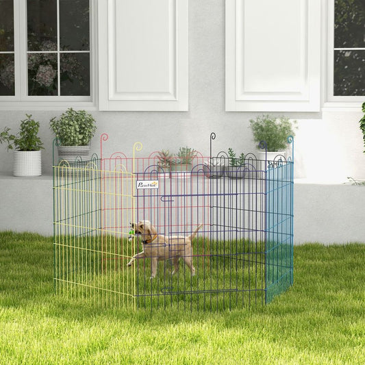 PawHut Pet Playpen Dog Puppy Crate Kennel with Door