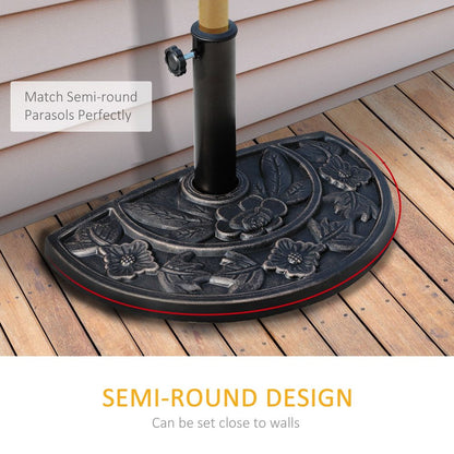 Heavy Duty Parasol Umbrella Base, Resin-Bronze Colour