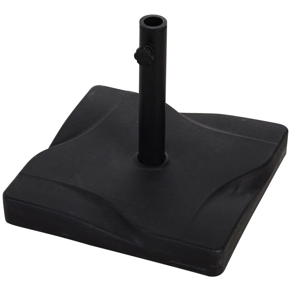 Cement Outdoor Garden Square Parasol Base Black