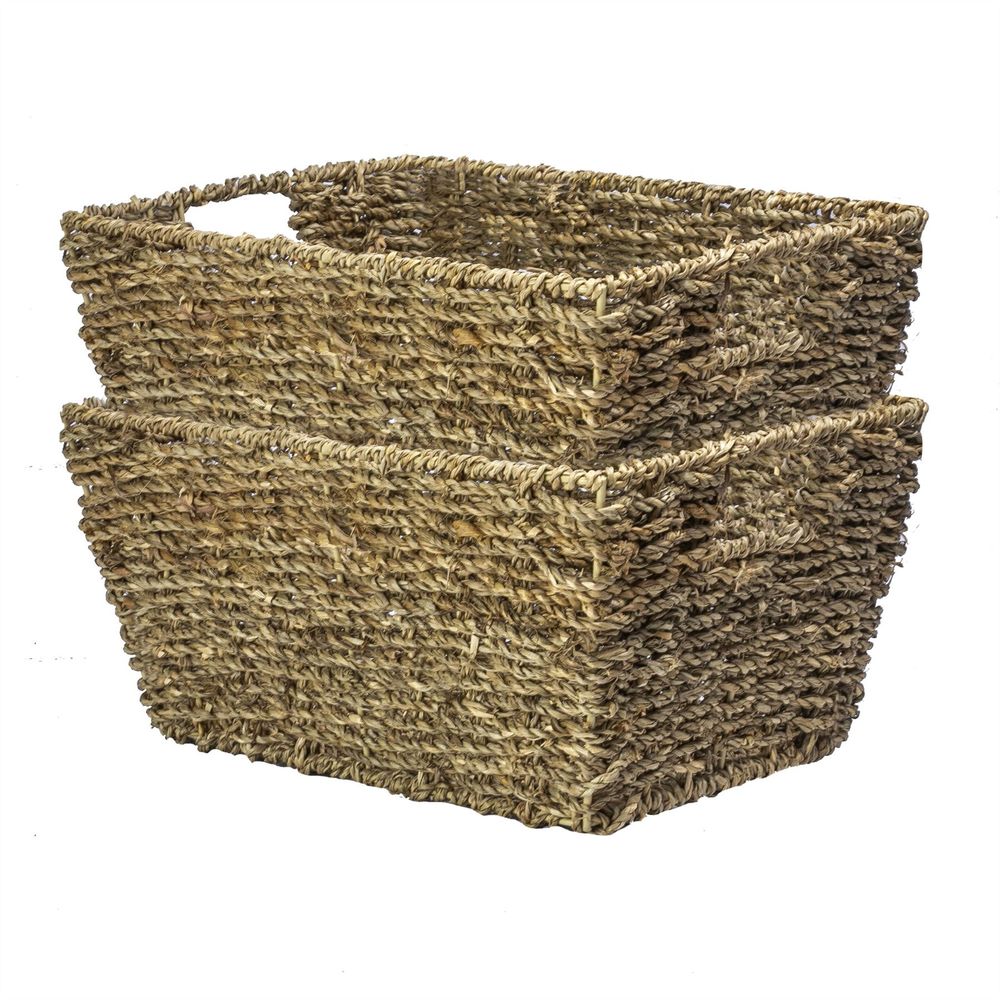 Natural Seagrass Storage Basket - Set of 2 | M&W