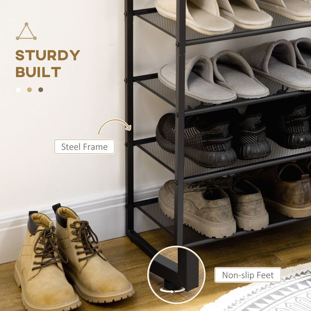 Shoe Rack, 8-tier Shoe Storage Shelf for 21-24 Pair Shoes for Entryway