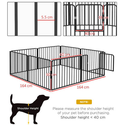 PawHut 60cm 8 Panels Heavy-Duty Dog Playpen for Small Dogs