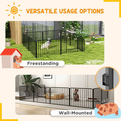 PawHut 60cm 8 Panels Heavy-Duty Dog Playpen for Small Dogs