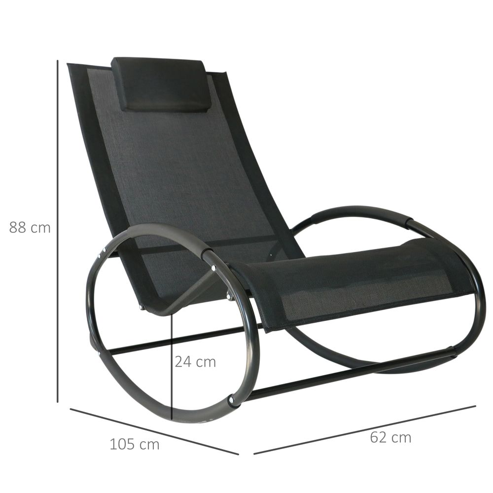 Outsunny Orbital Zero Gravity Rocking Chair, 88H cm