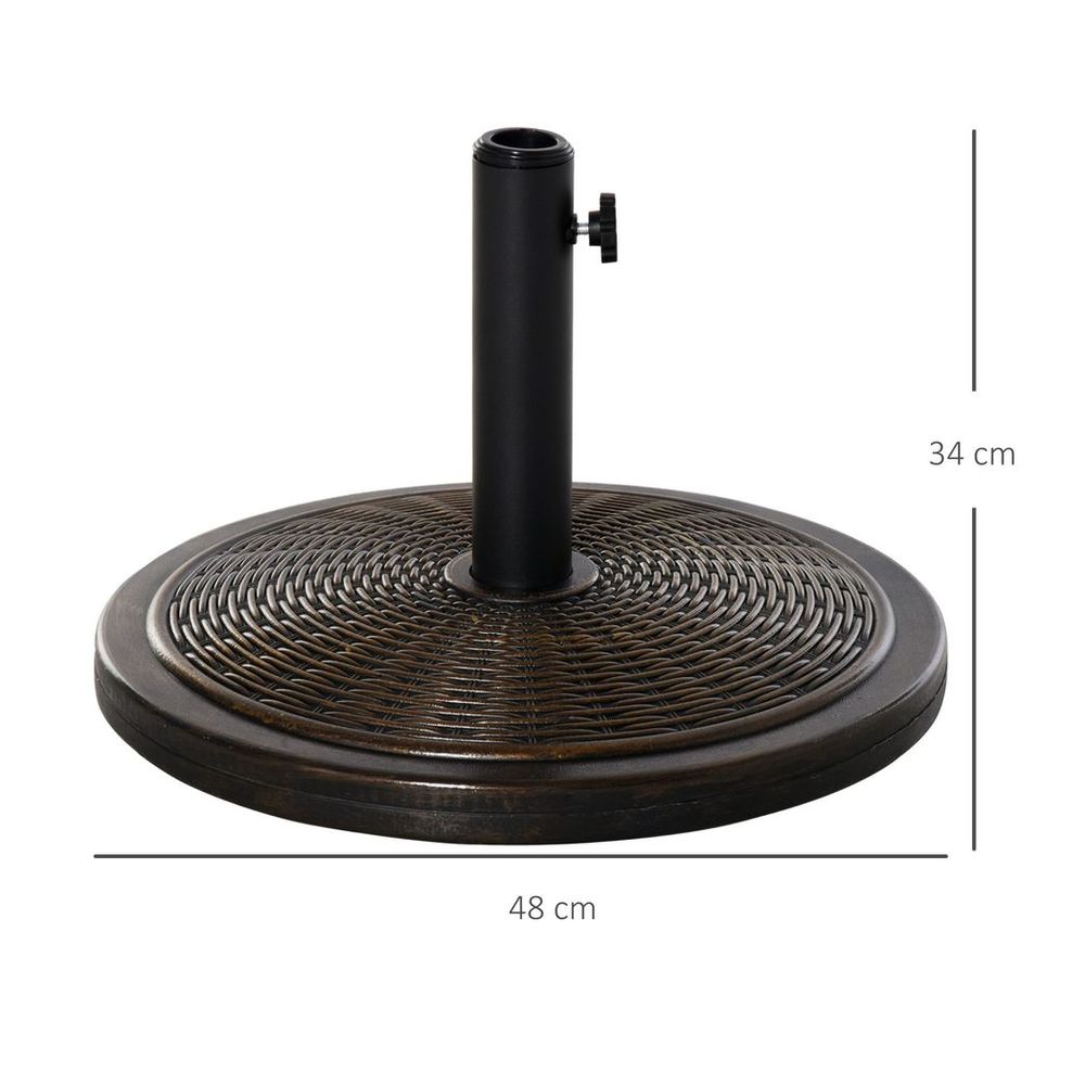 Cantilever Offset Umbrella Base Cement Parasol Stand, Black