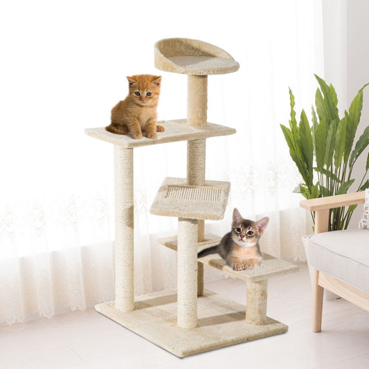 Cat Tree Scratcher Climbing Post Kitten Pets Scratching Furniture Tower Pawhut