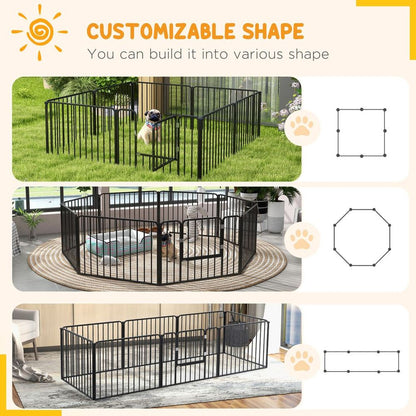 PawHut 60cm 8 Panels Heavy-Duty Dog Playpen for Small Dogs