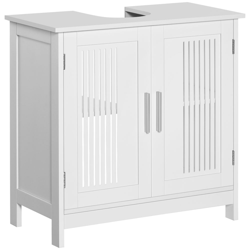 Modern Under Sink Cabinet with 2 Doors, Bathroom Vanity Unit, White