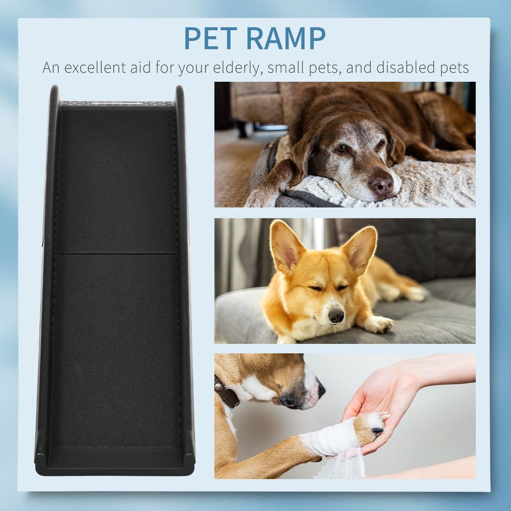 Foldable Pet Ramp Dog Ramp for Cars, Truck, SUV w/ Non-Slip Cover Pawhut