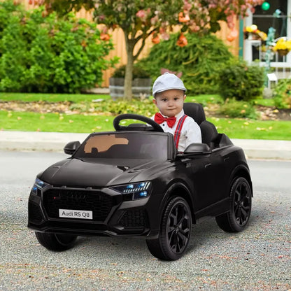 Audi RS Q8 6V Kids Electric Ride On Car Toy w/ Remote USB MP3 Bluetooth Black