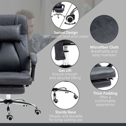 High Back Massage Office Chair with Vibration Point Headrest Remote