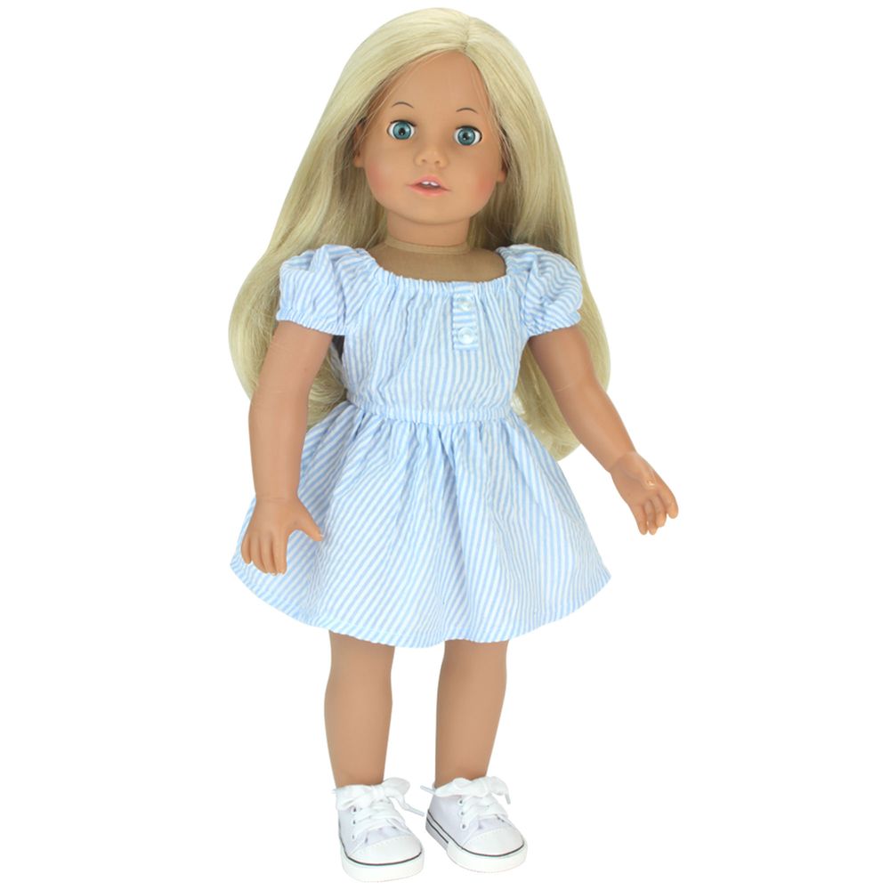 18 Inch Baby Doll "Sophia" Blue Dress & Shoes 18'' Doll