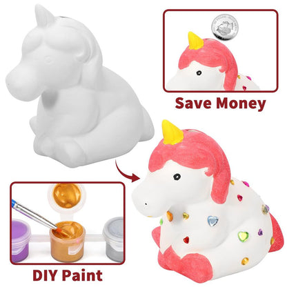 SOKA Paint Your Own Money Bank Arts & Crafts Kit Activity - Unicorn