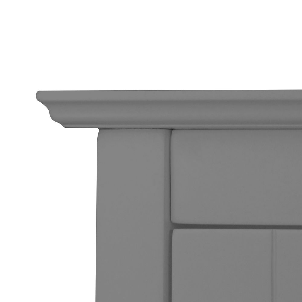 Bathroom Connor Wall Cabinet with 2 Glass Doors Grey EHF-581G