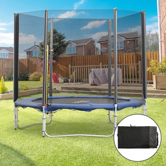 8' Trampoline Bounce Safety Fence Round Trampoline Enclosure Net HOMCOM