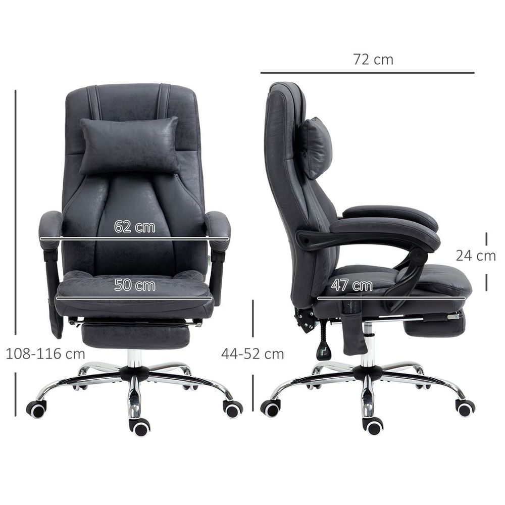 High Back Massage Office Chair with Vibration Point Headrest Remote