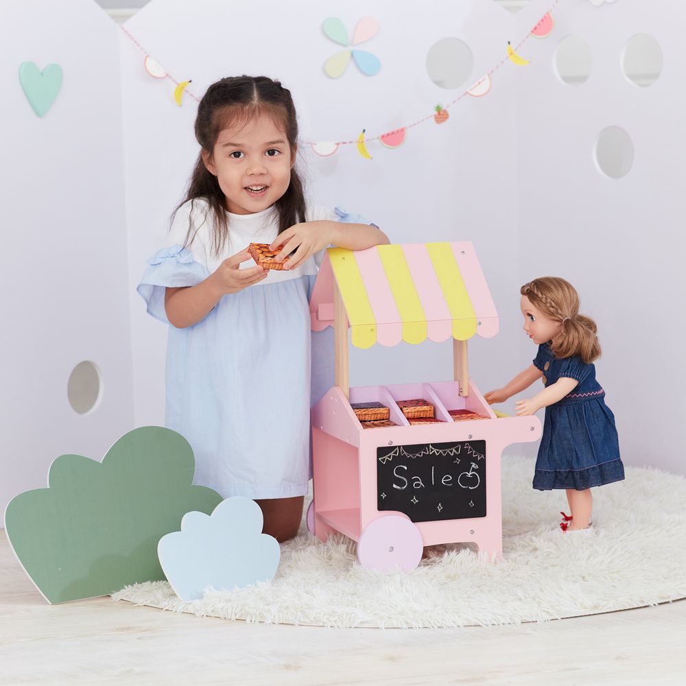 Olivia's Little World Baby Doll Wooden Pastry Cart | Dolls Accessories TD-12879A