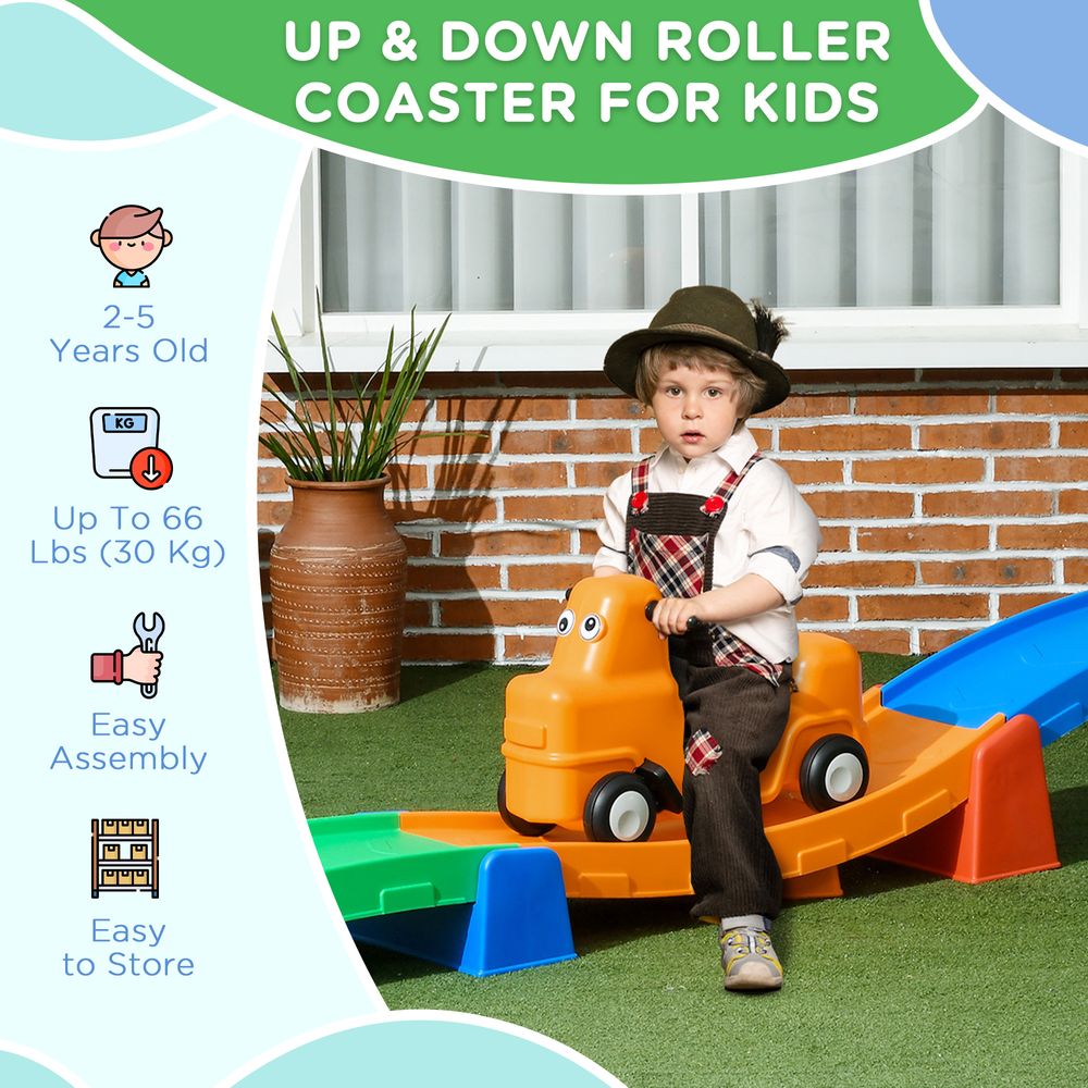 3(m) Up and Down Rollercoaster for Kids w/ Non-Slip Steps, for Ages 2-5 Years