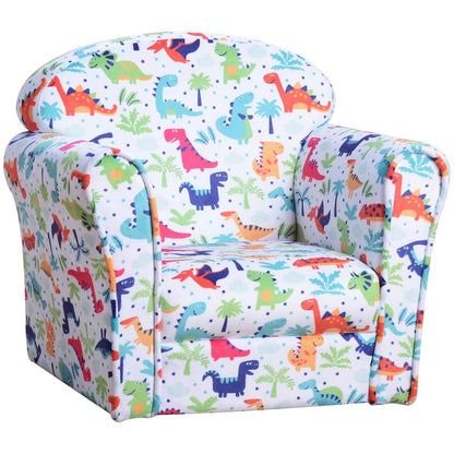 Children's Armchair Kids Sofa Tub Chair Seat Cartoon Flannel Wooden Non-slip