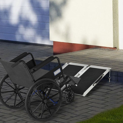 Duo Wheelchair Ramp Pushchair Mobility Assistance w/Carry Handle 72x61cm