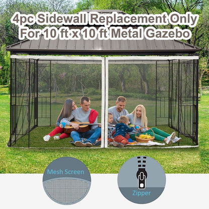 Outsunny 352 x 207cm Universal Replacement Gazebo Mesh Netting Screen Walls