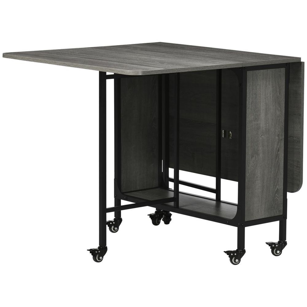 Mobile Drop Leaf Table Folding Kitchen Table Extendable Dining Table