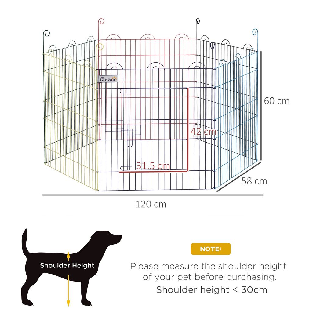 PawHut Pet Playpen Dog Puppy Crate Kennel with Door