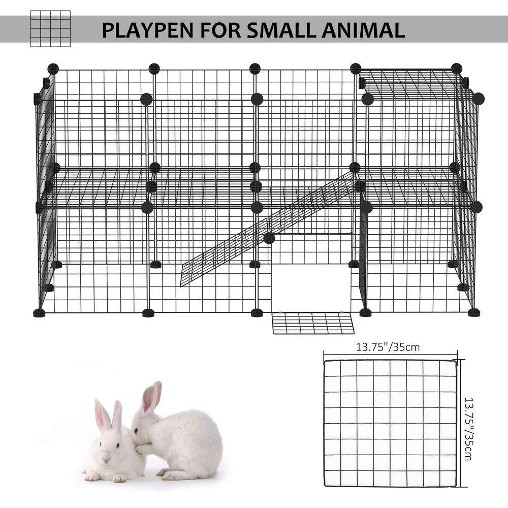 Small Animals Cage DIY 36 Panels Pet Playpen, for Rabbit Guinea Pig Chinchilla